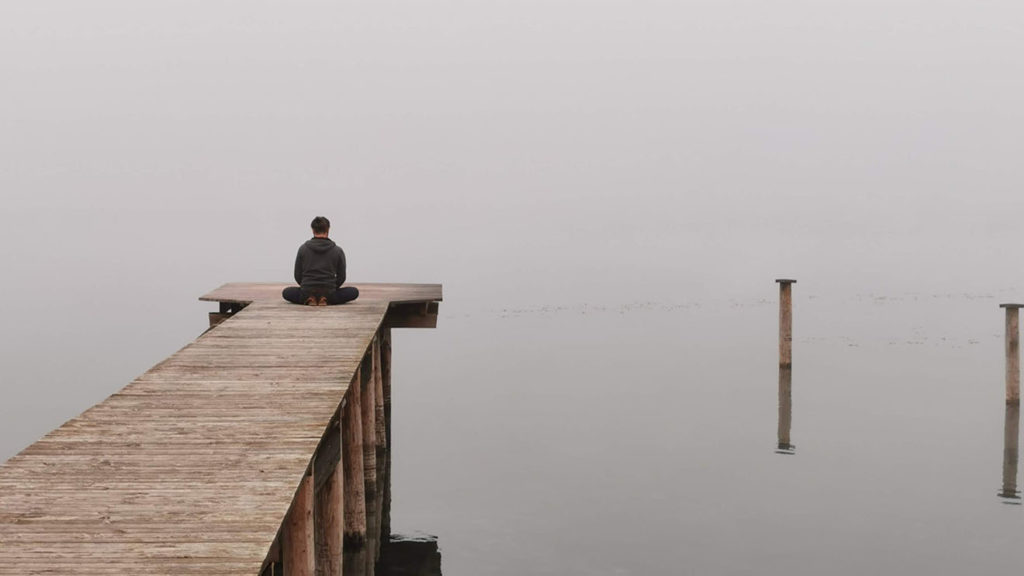 street reduction by meditating in nature